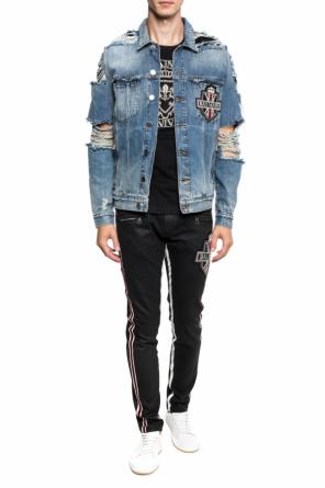 T-shirt with embroidered pattern and logo, zdjęcie 2 T-shirt with embroidered pattern and logo od Balmain